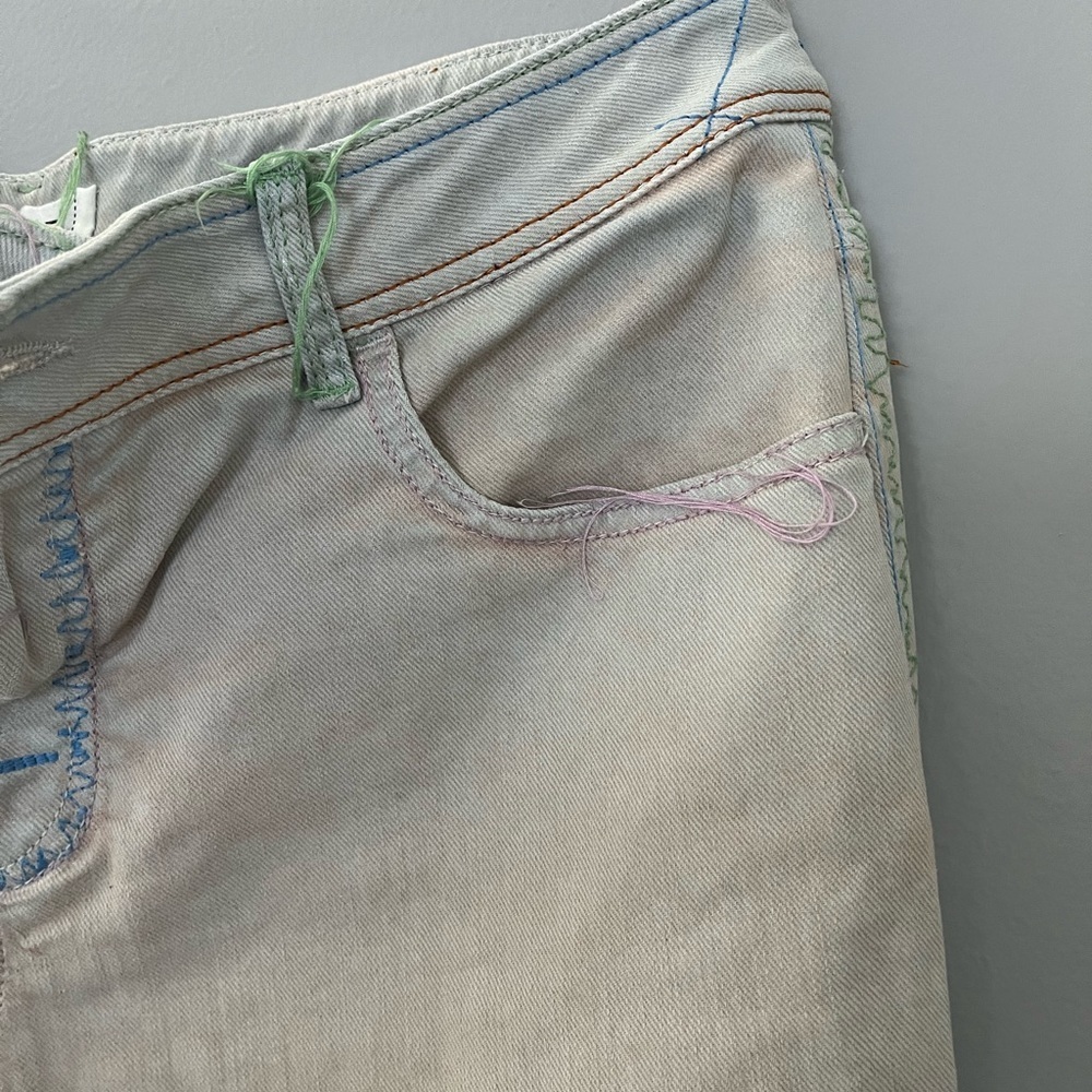 CHANEL Multicolor Embroidered Denim Jeans, Size 44 (Women) P40487V29445 - Picture 4 of 14